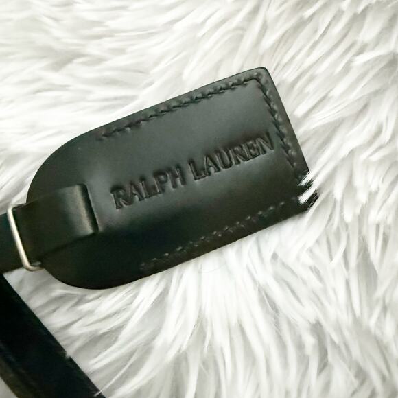 RALPH LAUREN | Classic Black Cream Beige Coated Fabric Houndstooth Bag Vintage - Picture 4 of 9